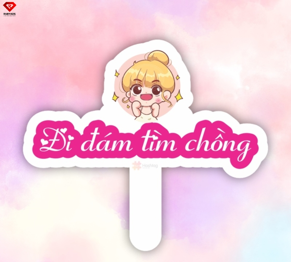 bảng hashtag cầm tay đám cưới