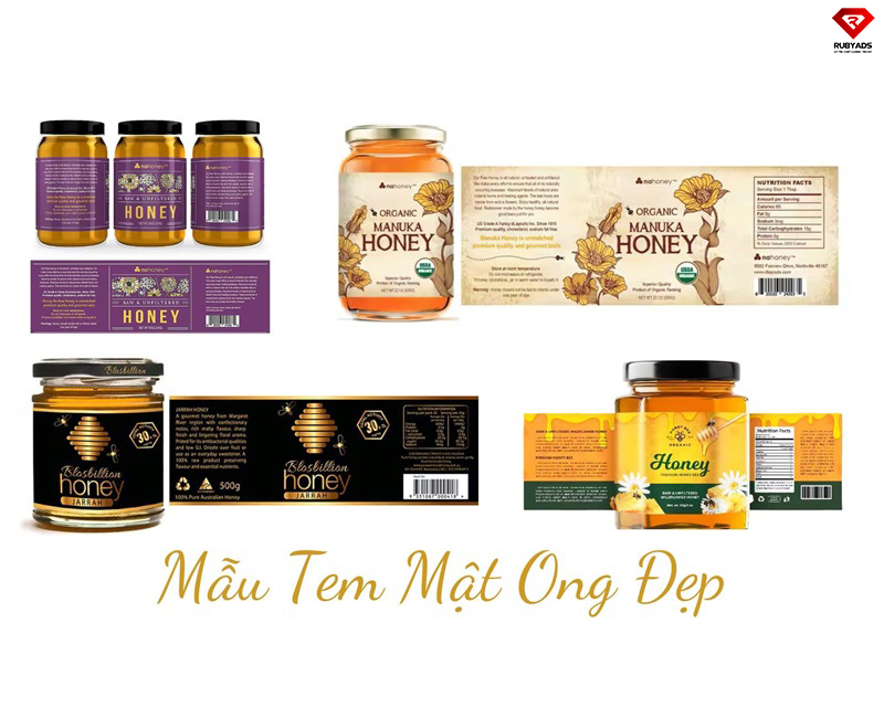 in tem nhãn mật ong