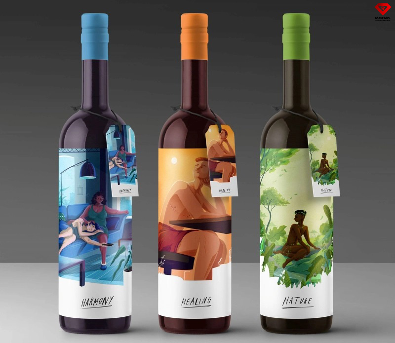 in tem nhãn rượu